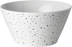 Kom 14 cm Wit Glitter