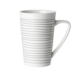 Dutch Rose Mug XL White Stripe 43 cl.