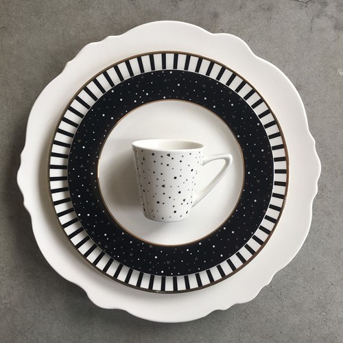 Dutch Rose Plate 21 cm Stripe Gold-3