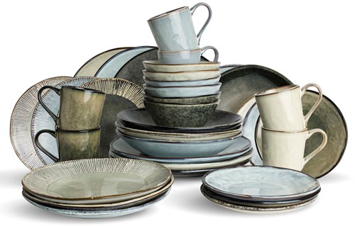 Dutch Rose Set 36 Pcs Tableware Assorted