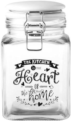 Dutch Rose Glassjar 1,1 liter White