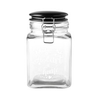 Bliss Beugelpot Vierkant 1,1 liter Zwart