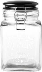 Bliss Beugelpot Vierkant 1,1 liter Zwart