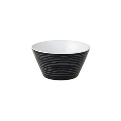 Bliss Kom 10 cm Zwart Streep Wit