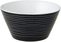 Kom 10 cm Zwart Streep Wit