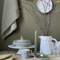 Laura Ashley Theedoek Sage groen Streep 50x70cm-3