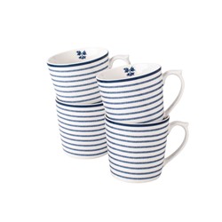 Laura Ashley Giftset 4 Bekers Candy Stripe 32 cl.