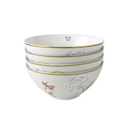 Laura Ashley Giftset 4 Bowls 16 cm Cobblestone Pinstripe