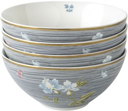 Laura Ashley Giftset 4 Kommen 16 cm Midnight Pinstripe