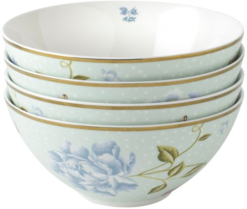 Laura Ashley Giftset 4 Kommen 16 cm Mint Uni