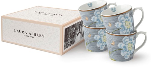 Laura Ashley Giftset 4 Mugs Midnight Pinstripe 32 cl.-2