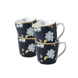 Laura Ashley Giftset 4 Bekers Midnight Uni 32 cl.