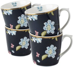 Laura Ashley Giftset 4 Bekers Midnight Uni 32 cl.