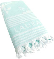 Laura Ashley Beachtowel/hammamtowel Green 90x180 cm