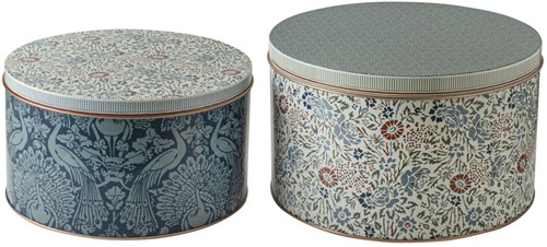 Laura Ashley Set 2 Blikken Daniela en Peacock Rood-2