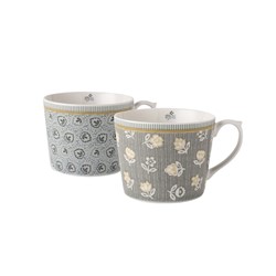 Laura Ashley Giftset 2 Bekers Assorti Grijs 30 cl.