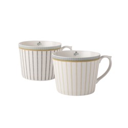Laura Ashley Giftset 2 Mugs Assorted Stripe 30 cl.