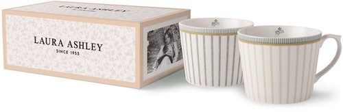 Laura Ashley LD1   SET2 BECHER STREIFEN TC ASHLEY-2