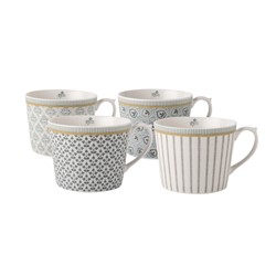 Laura Ashley LD1   SET4 BECHER GRAU TC     ASHLEY