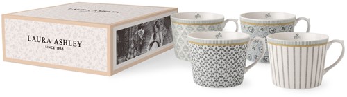 Laura Ashley Giftset 4 Bekers Laag Assorti 30 cl.-2