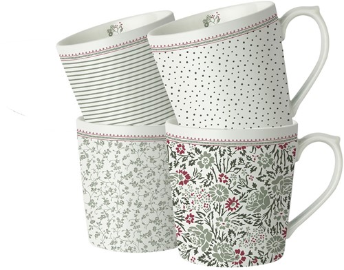 Laura Ashley Giftset 4 Bekers Assorti 32 cl.