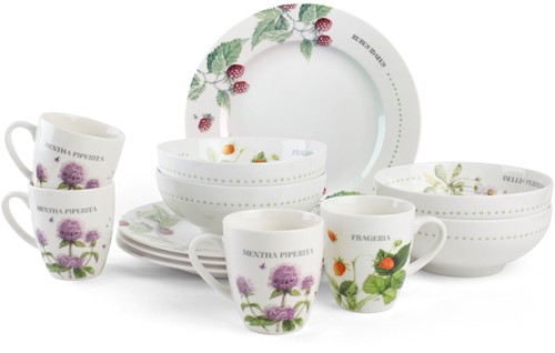 Marjolein Bastin Set 12 Delig Servies 4 Persoons 