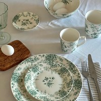 Plate 23 cm Flowers green-1