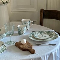 Plate 26 cm Flowers green-5