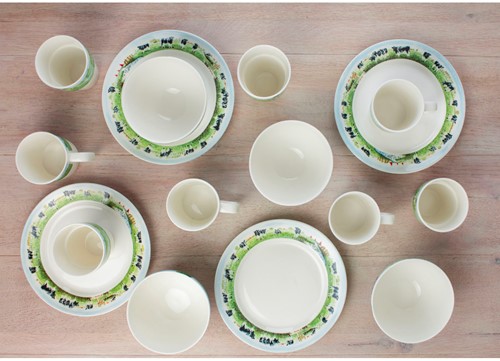 Wiebe van der Zee Set 16 Pcs Tableware 4 Persons New Neighbours-3